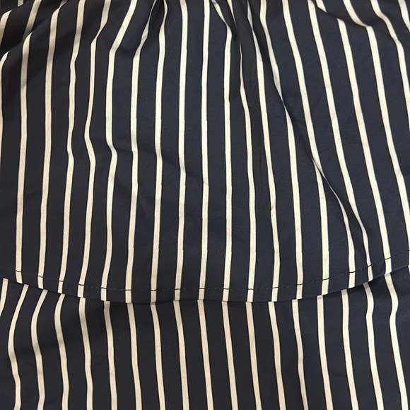 Off the shoulder black and white stripped short sleeved shirt - Picture 4 of 5